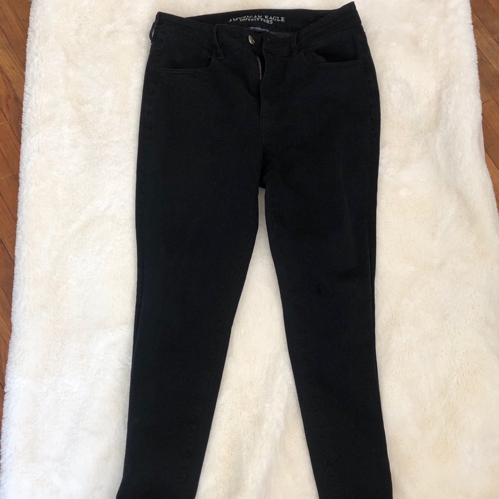 American Eagle Black Skinny Jeans hi rise- Long
